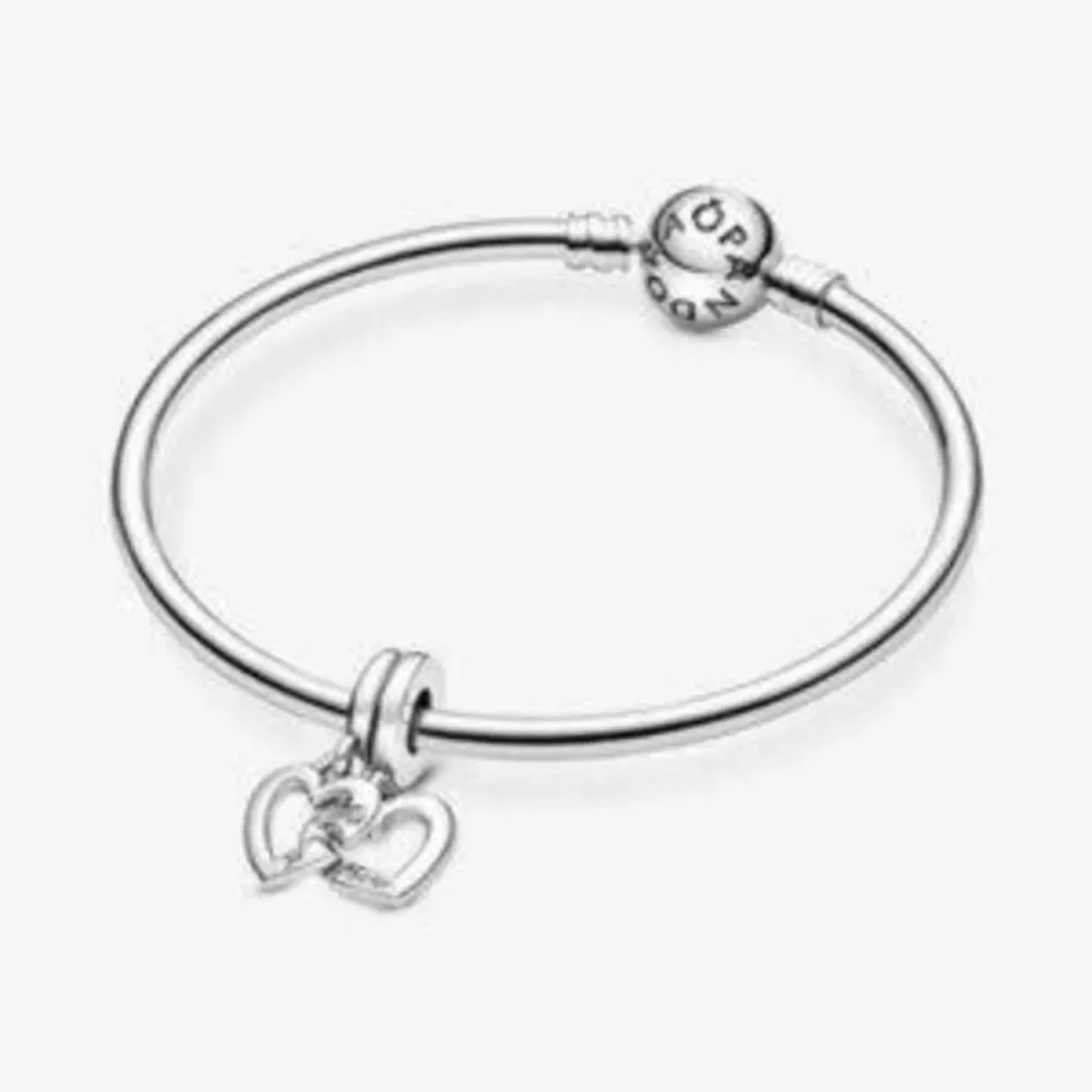 Pandora Linked Sister Hearts Split Dangle Charm